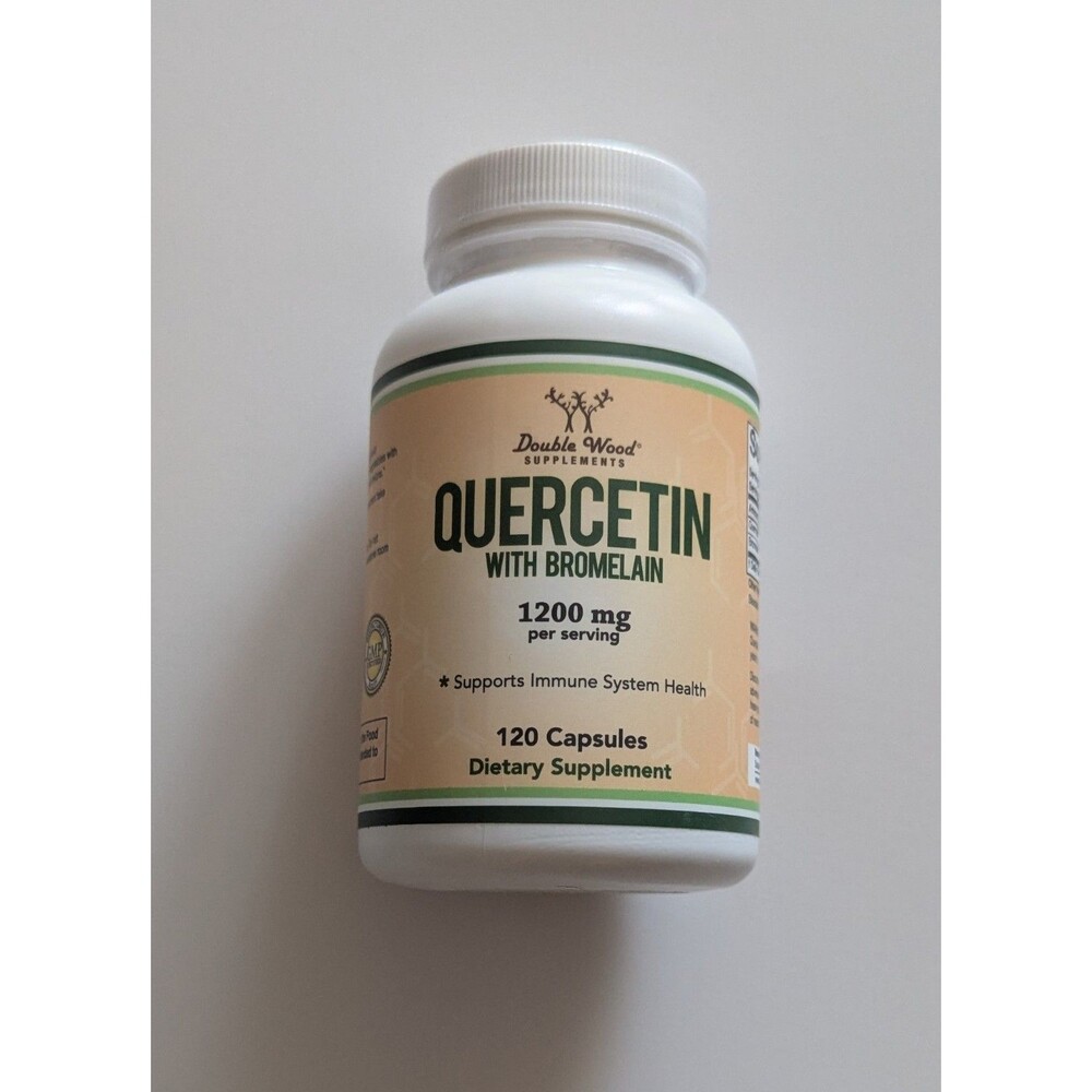 Double Wood Supplements Quercetin With Bromelain 120 Count 1,200mg Exp 1/27 -New